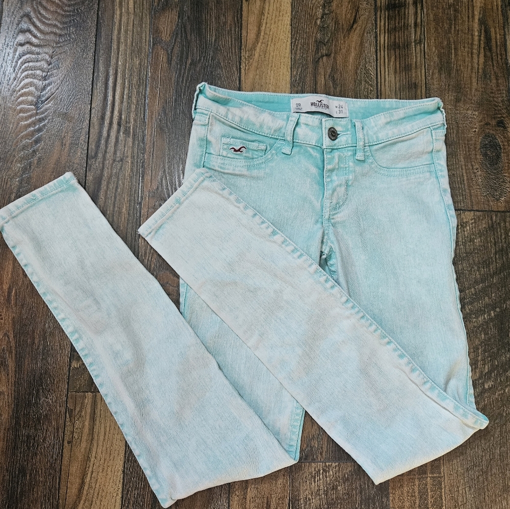 Hollister Mint Green Jeans. Size 0. (24/31)‎